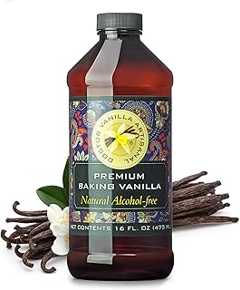 Premium Baking Vanilla Flavor, 16 fl oz - alcohol‑free, Madagascar Bourbon vanilla, sugar‑free, GMO‑free, gluten‑free, vegan, paleo, keto, kosher, and halal
