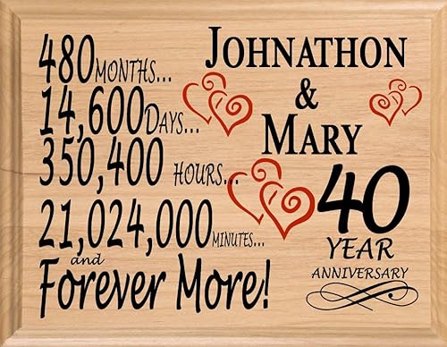 Miniatura 53 de Placa de regalo personalizada para el primer aniversario, regalo de boda para esposa, marido, pareja, él, ella, madera maciza, fabricado en los