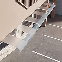 Vista 5 de Cubierta de policarbonato moderna semiescarchada, toldo curvado para patio, protección UV, toldo de ventana invisible, toldo para puerta delantera