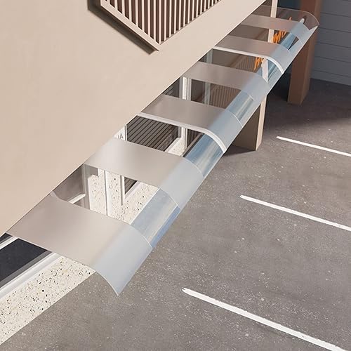 Toldo invisible semiesmerilado para puerta delantera, toldo para ventana, puerta delantera al aire libre, patio, cubierta de policarbonato con