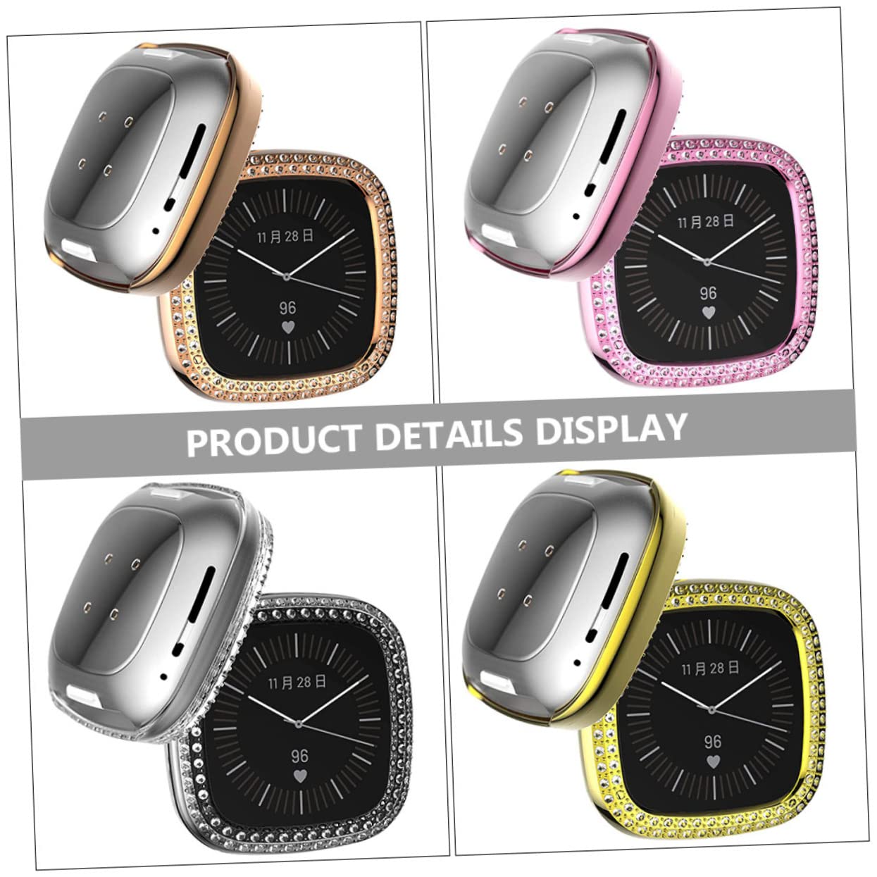 OSALADI 21pièces Boîtier De Montre Protecteur Compatible avec Sense Complète Éclatante Pc Transparent