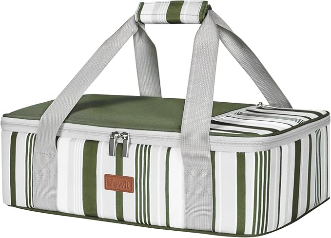 Insulated Single Decker Casserole Carrier Dark green