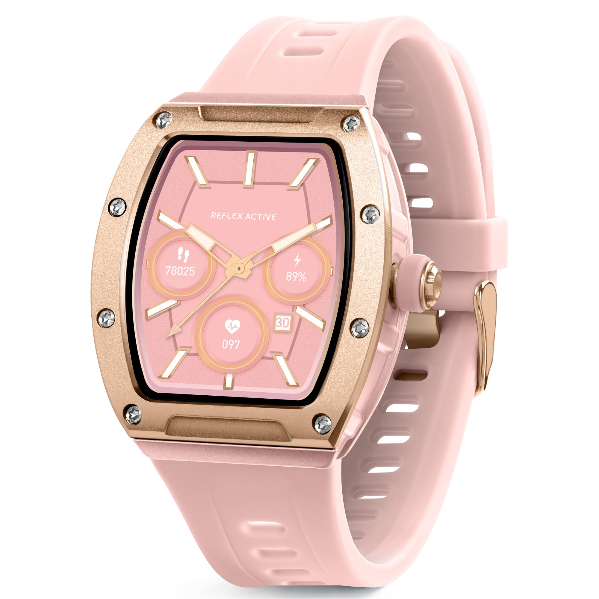 Reflex Active Seria 52 Różowy pasek Smart Calling Watch
