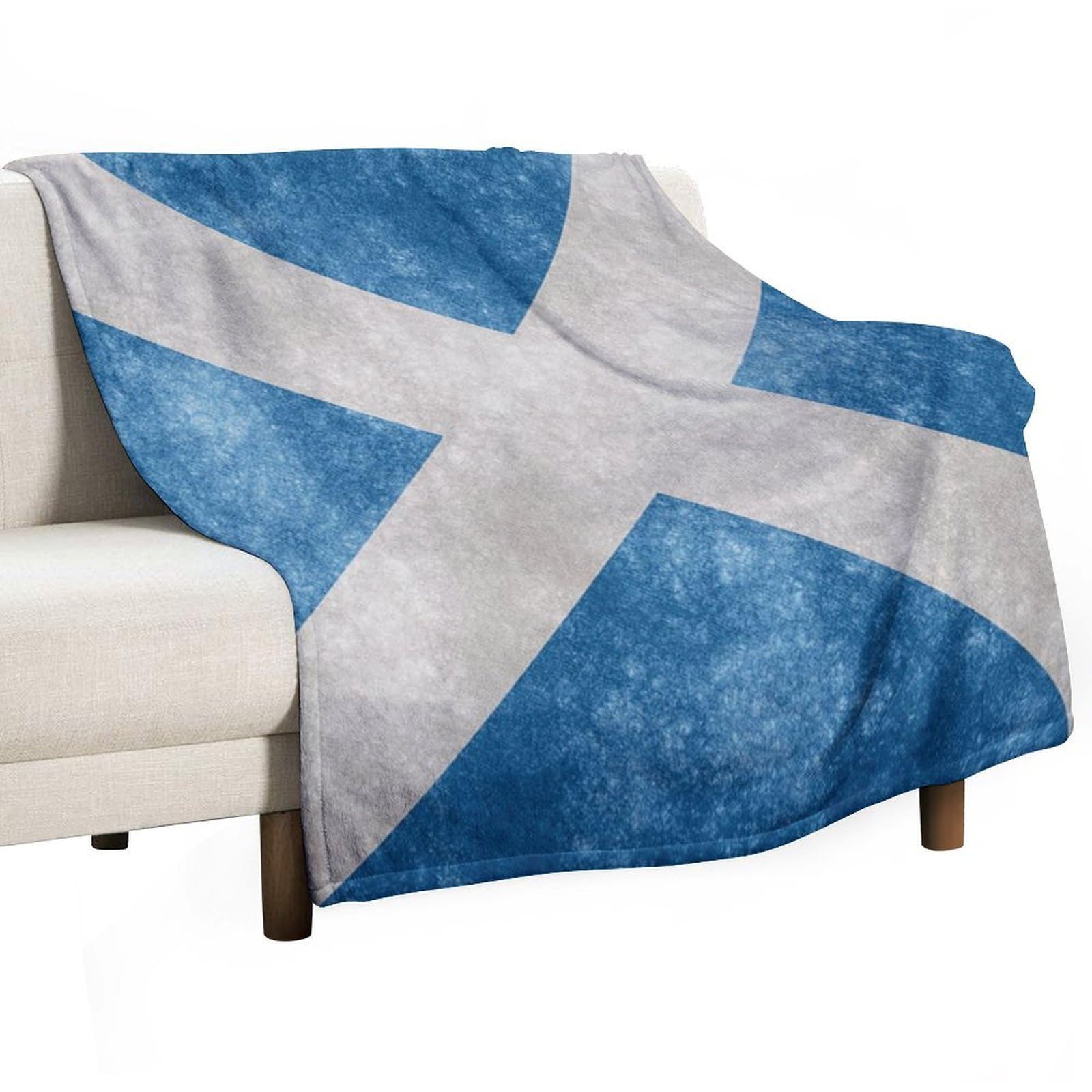 Cgsbngha Style Vintage Scotland Flag Flannel Fleece Blanket Lightweight Soft Throw Blankets For Sofa Couch Bed Chair