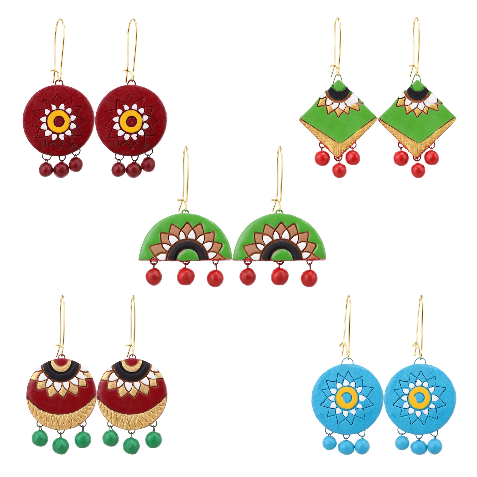 See full amazon price history chart for EKAM EK Designer Terracotta Earrings For women and Girls | Stunning Handmade Fashion Earrings | Sytlish Earring Combo of 5 Multicolor Medium size | Earring For Party Occastion & Daily Use. EKAM EK Designer Terracotta Earrings For women and Girls | Stunning Handmade Fashion Earrings | Sytlish Earring Combo of 5 Multicolor Medium size | Earring For Party Occastion & Daily Use. (B08DDHNQ21) Amazon Price History, Amazon Price Tracker