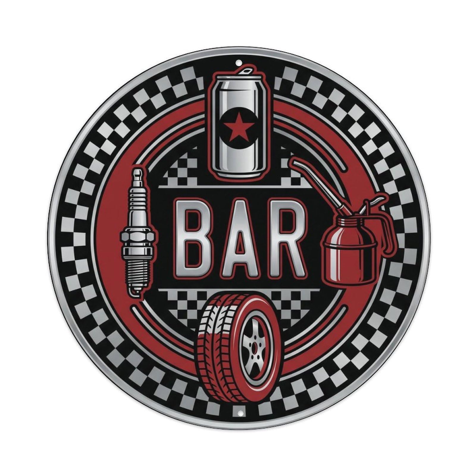 BAR Vintage Garage Ornament 1 Metal Tin Sign Plaque