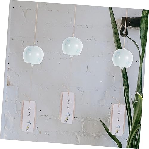 Miniatura 2 de 1 carillón de viento de cerámica para colgar flores para decoración de campanas de viento japonesas para exteriores para exteriores, coche, balcón,