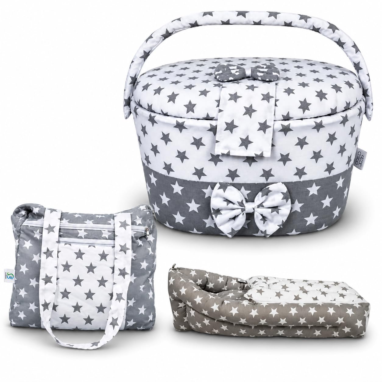 Premium Baby Diaper Caddy Organizer Box | Multipurpose Cotton Storage Basket with Lid & Handle | Nursery Organizer for Diapers, Clothes, Toys, Baby Essentials-image-41