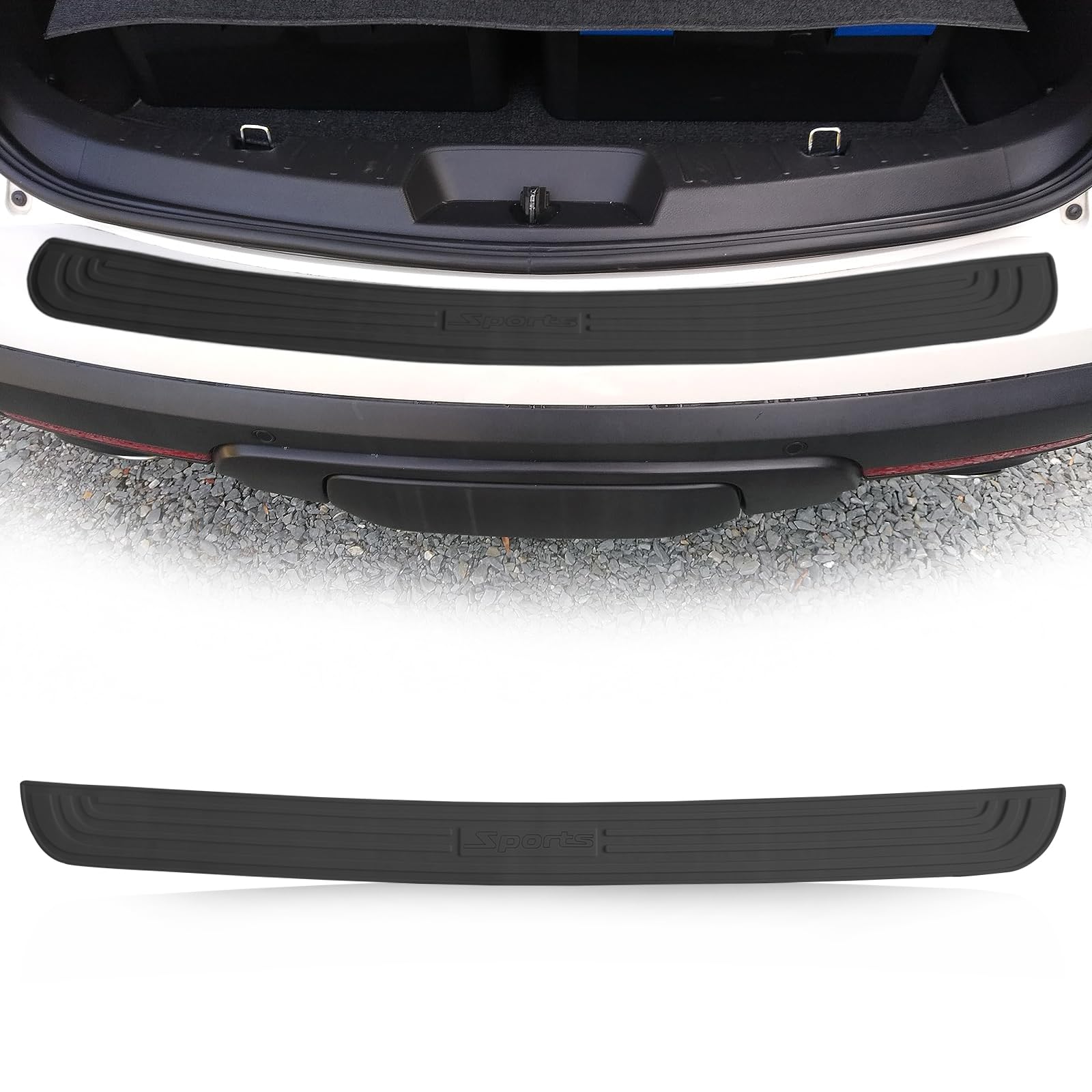 Koolstofvezel Bumperbeschermer Voor Opel Astra K 2016-2020 - Achterbumperstrip, 104x9 Cm, Krasbestendig En Eenvoudig Te Plakken