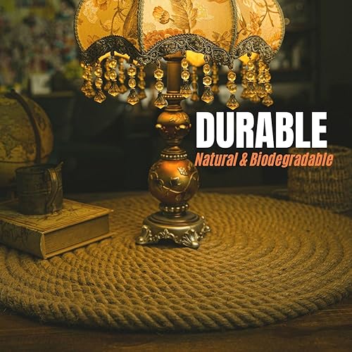 Miniatura 6 de Cuerda de Manila de 34 × 50 pies - Cuerdas náuticas - Cuerda de yute natural - Cuerda de cáñamo decorativa grande - Gruesa resistente (34 de pulgada