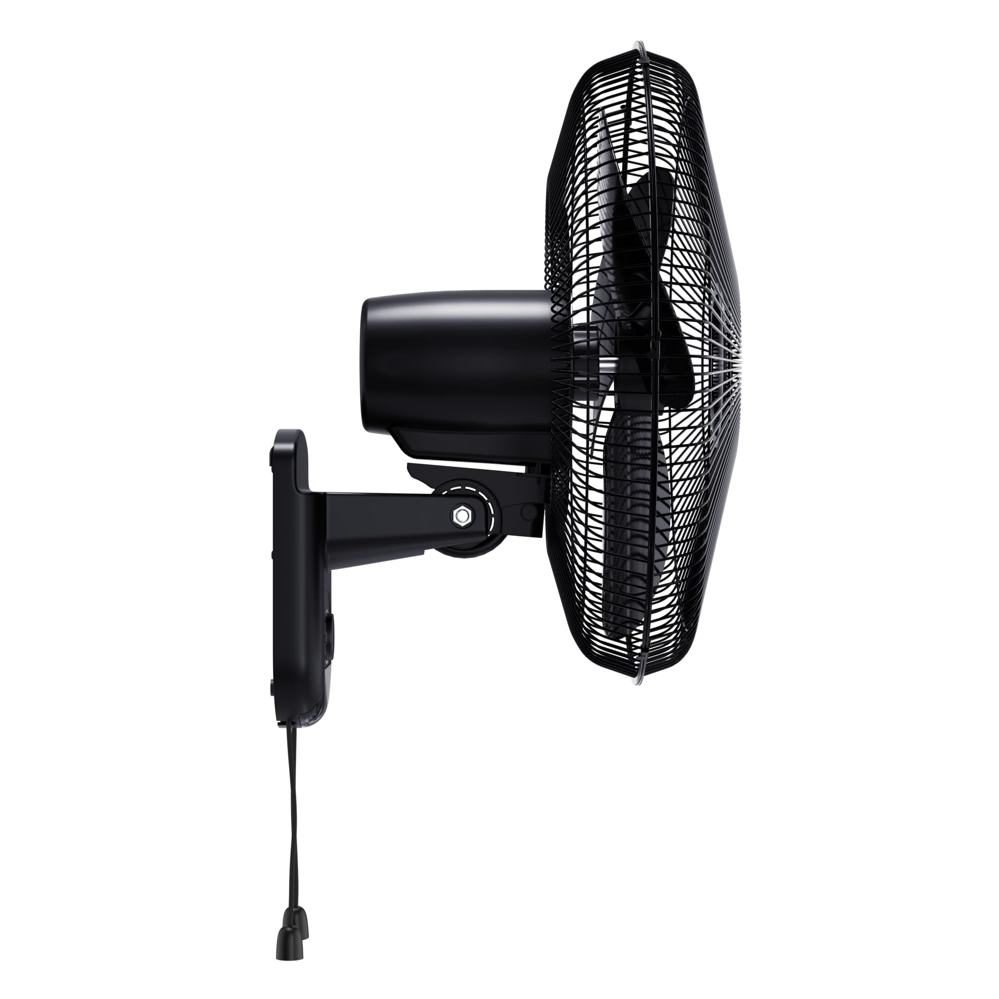Comfort Zone Ventilatore oscillante da parete, 40,6 cm, 3 velocità con inclinazione regolabile e griglia metallica, oscillazione di 90 gradi, ideale per casa, camera da letto, palestra o