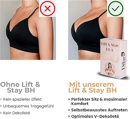 CatoFree Onzichtbare push-up-beha zonder bandjes, zelfklevende rugloze siliconenbeha, herbruikbaar en inclusief 2 tepelbedekkers, ideaal voor avondjurken, trouwjurken en rug- of schoudervrije kleding