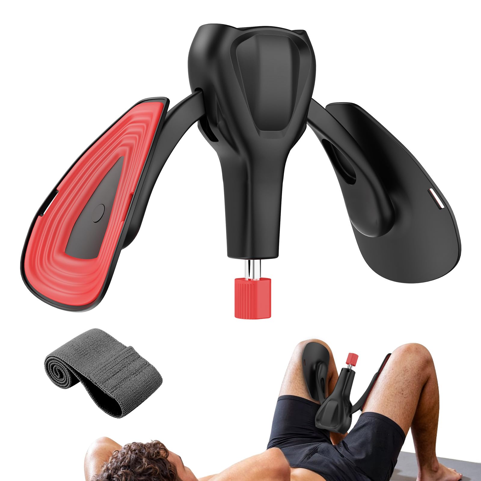 Appareil d’Exercice du Plancher Pelvien et du Périné, Kegel Réglable 35 kg pour Cuisses et Hanches, Équipement de Renforcement à Domicile pour Femmes et Hommes, Post-Partum, avec Bande