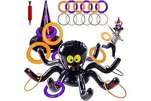 Max Fun Halloween Ring Toss Games Inflatable Spiders Ring Toss Witch's Hat...