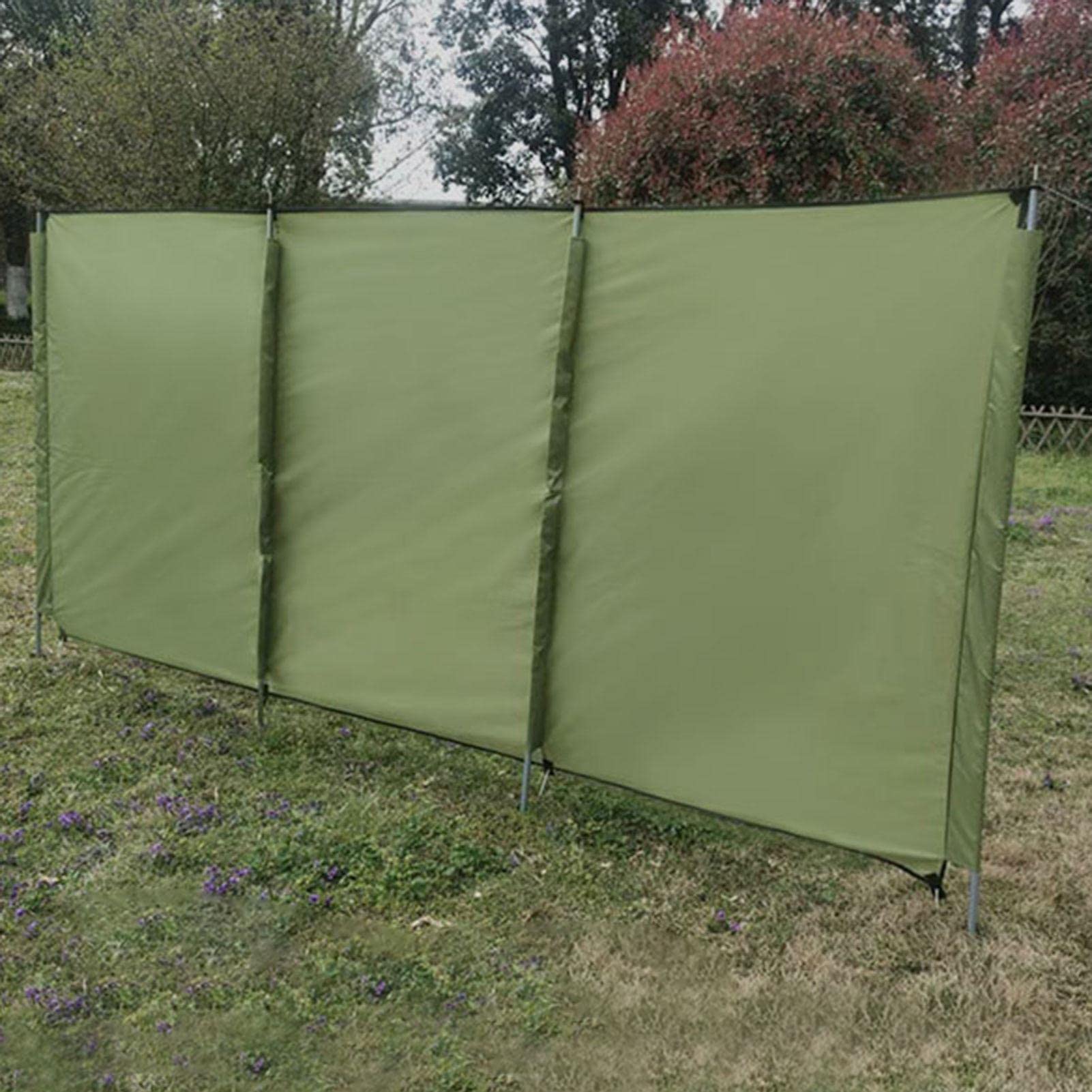 Brise-vent pliable pour le camping – Pare-brise et pare-soleil pour poêle d'extérieur – Pare-vue d'hiver avec tiges de support – 3 tailles pour jardin, pique-nique, barbecue et protection contre les