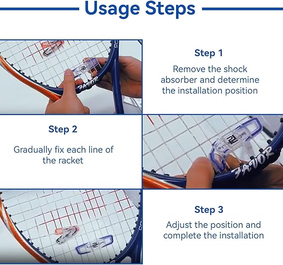 3pcs Tennis Racket Dampener, Racket Shock Absorber to Reduce Vibration & Noise, Tennis Racquets Vibration Dampener Accessories for Players of All Levels