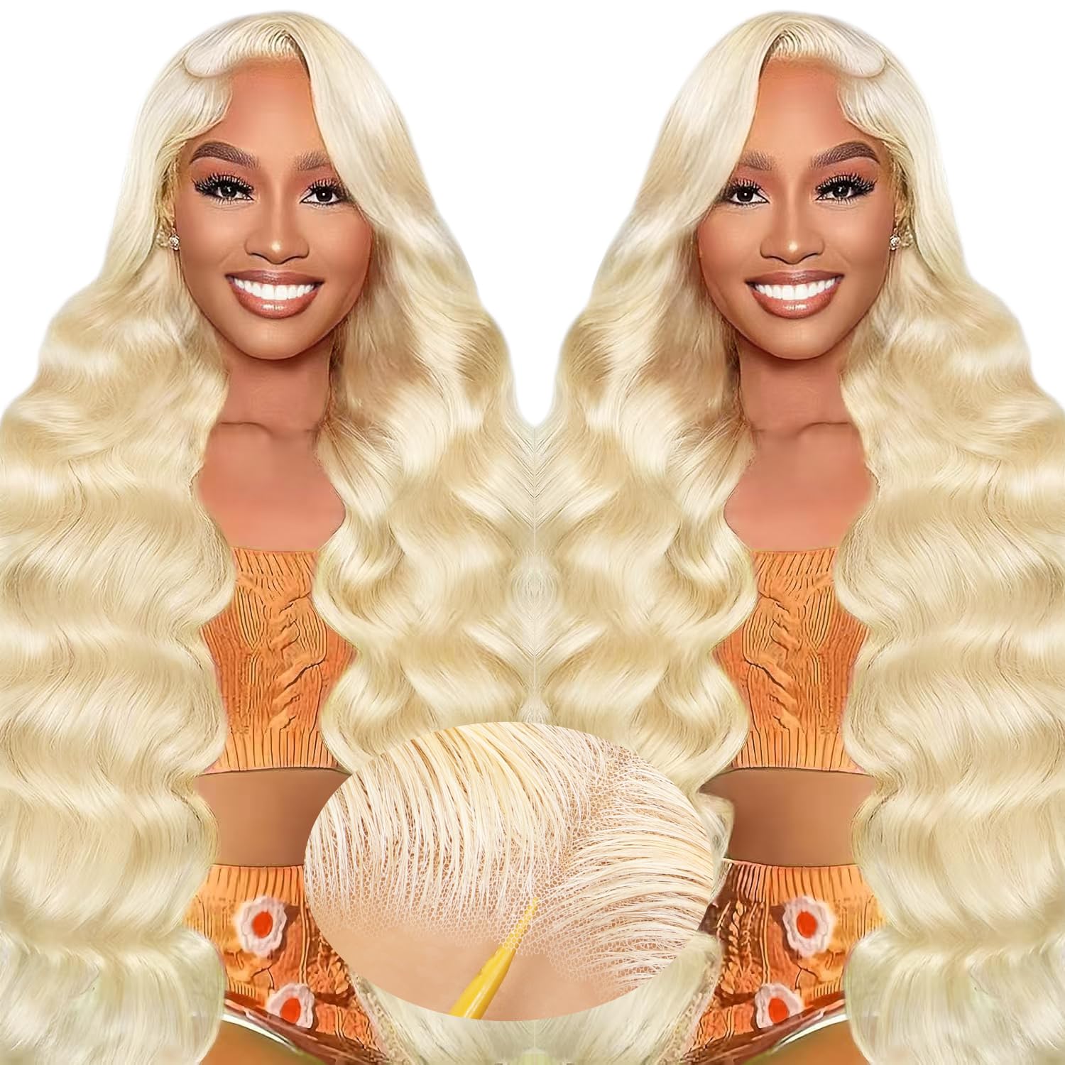 30 Inch 613 Lace Front Wig Human Hair 200% Density Blonde Glueless Wigs Human Hair Pre Plucked Pre Cut 7x5 Hd Closure Wear And Go Wig Blonde Wig Human Hair Body Wave For Women