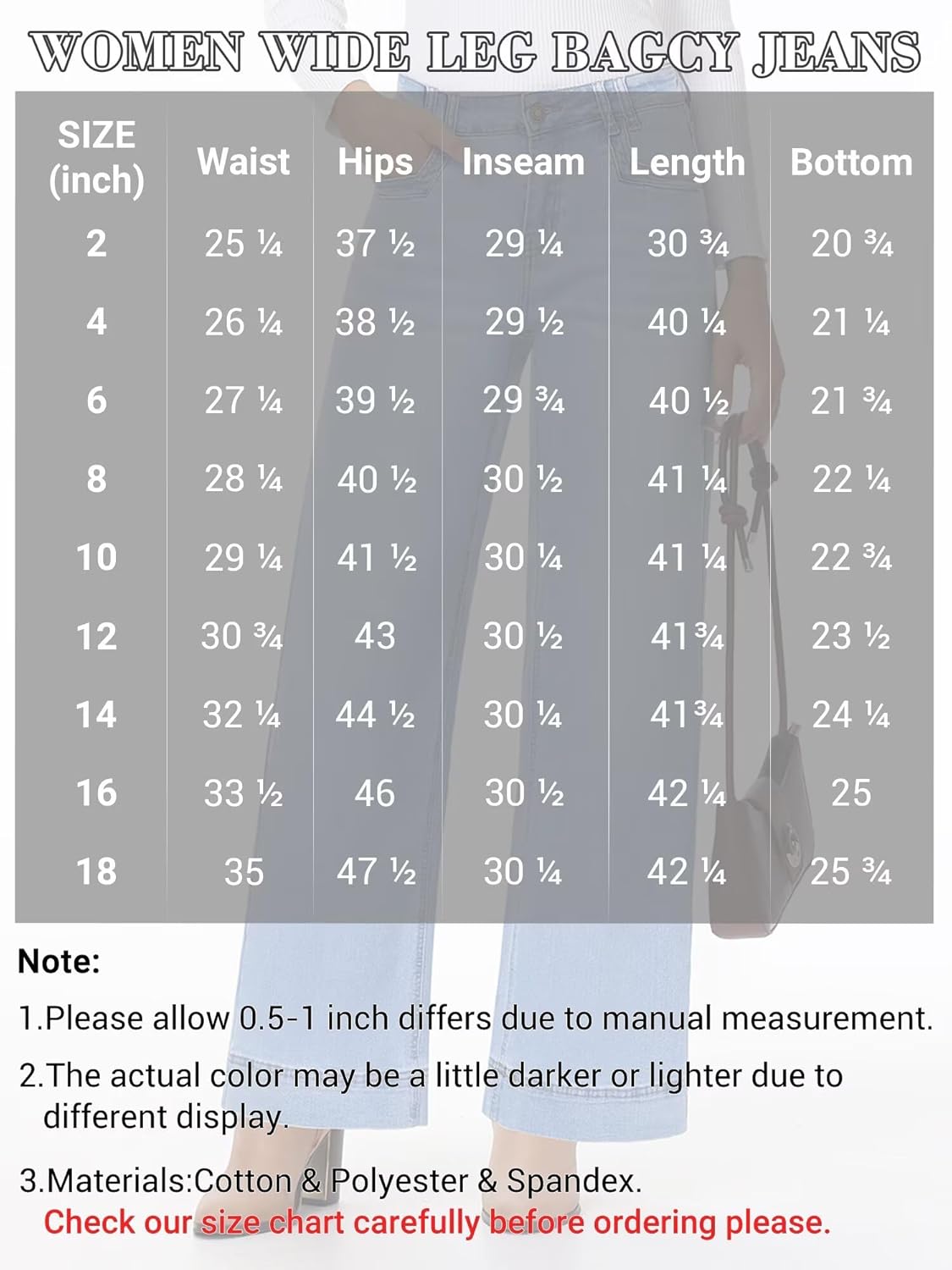 KDF Women's High Rise Straight Leg Jeans,Loose Fit Stretch Denim Pants Wide Leg Baggy Jeans - Image 6