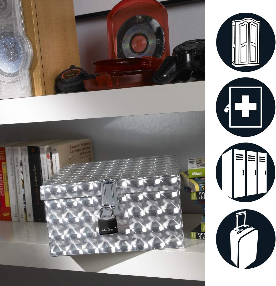 Master Lock 9130EURTBLK 30mm Black Covered Aluminium Padlocks Twin Pack Keyed Alike