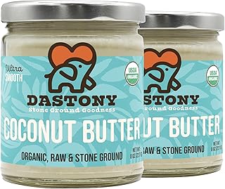 Dastony Organic Raw Coconut Butter, 8 oz | Only One Ingredient | Vegan, Paleo and Keto Friendly, Non GMO, Gluten-free - Pack of 2