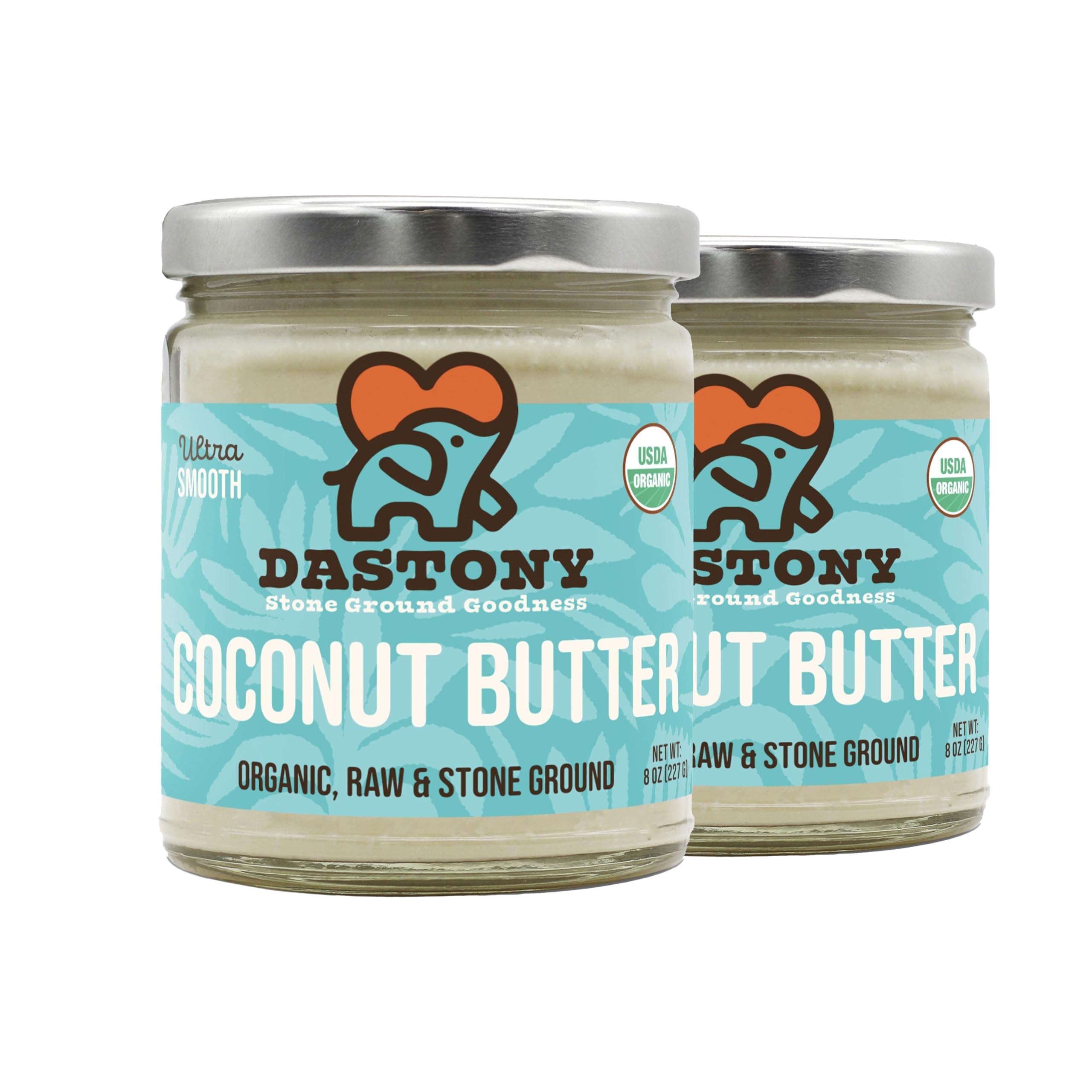 Dastony Organic Raw Coconut Butter, 8 oz | Only One Ingredient | Vegan, Paleo and Keto Friendly, Non GMO, Gluten-free - Pack of 2