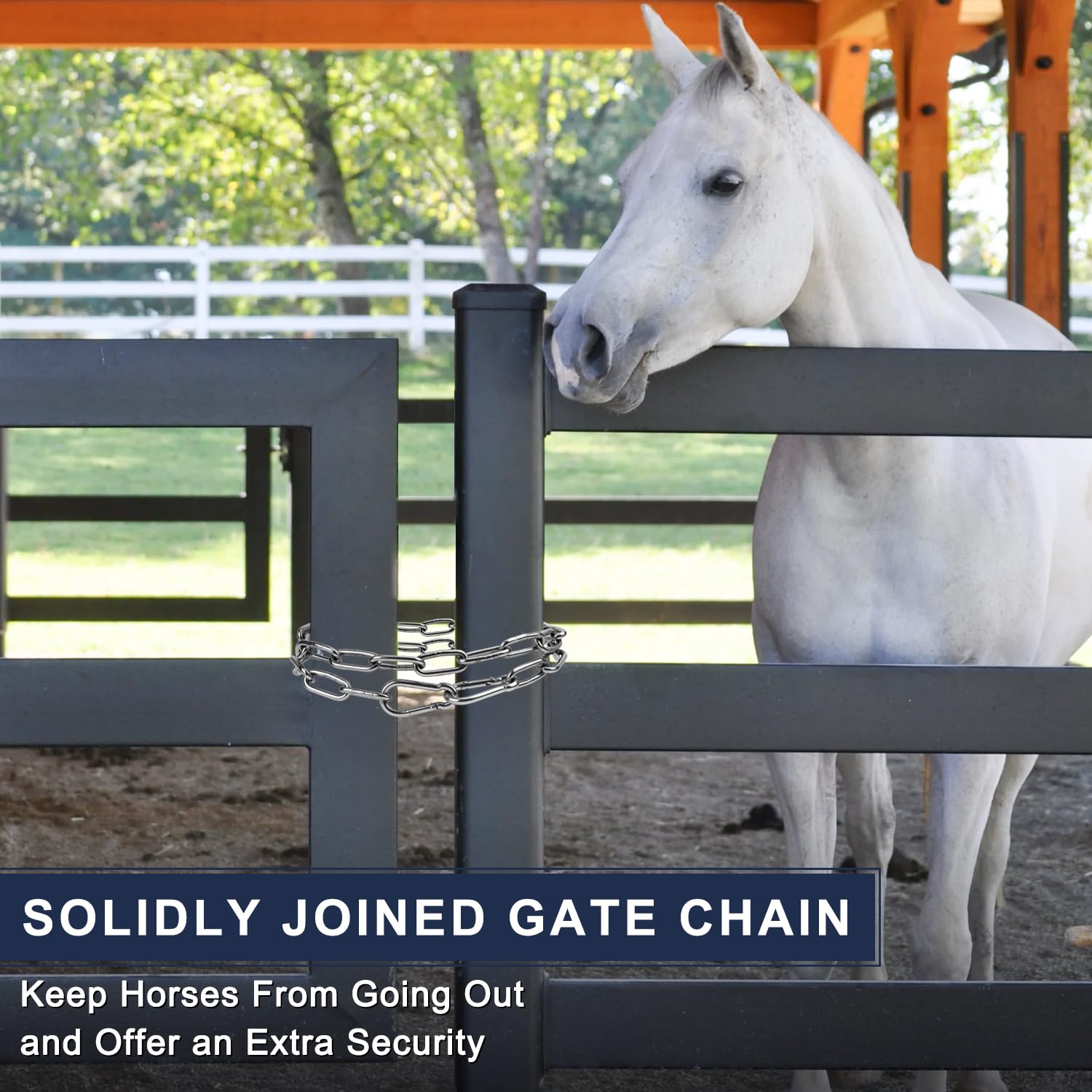 Outdoor Fence Gate Chains - Secure Your Livestock! -4 Outdoor Fence Gate Chains - Secure Your Livestock! -4