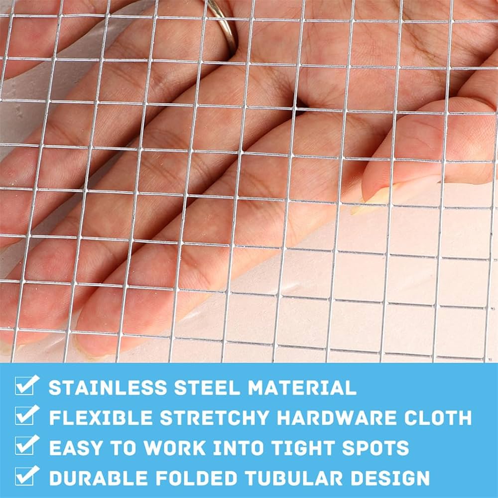 thumbnail: Verzinkt Draadgaas 6m X 20cm - Fijnmazig (9mm) Voor Knaagdiervering En Tuin