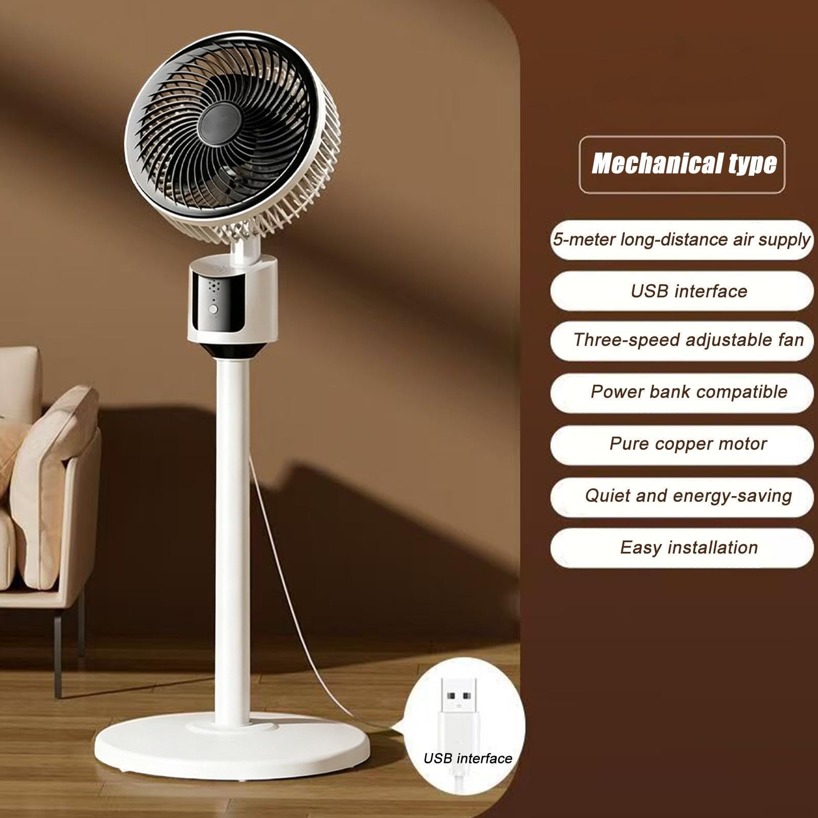 Ventilatore da pavimento Potente E Silenzioso Raffreddamento E Circolazione | Ventilatore Potente da Interno Per Casa Camera Da Soggiorno Ufficio Interno Esterno