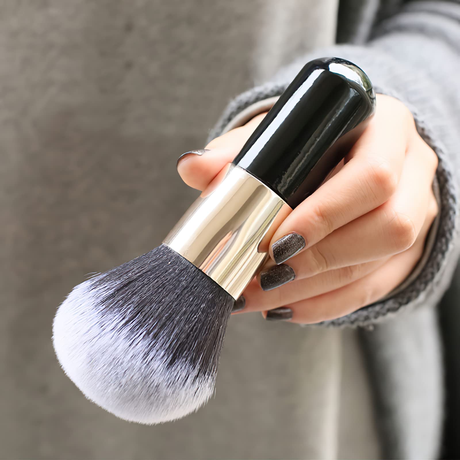 Pędzel do makijażu pudru, pędzel do różu, duży pędzel do twarzy do pudru lub wyciskanego pudru, pędzel bronzer z włóknami pluszowymi