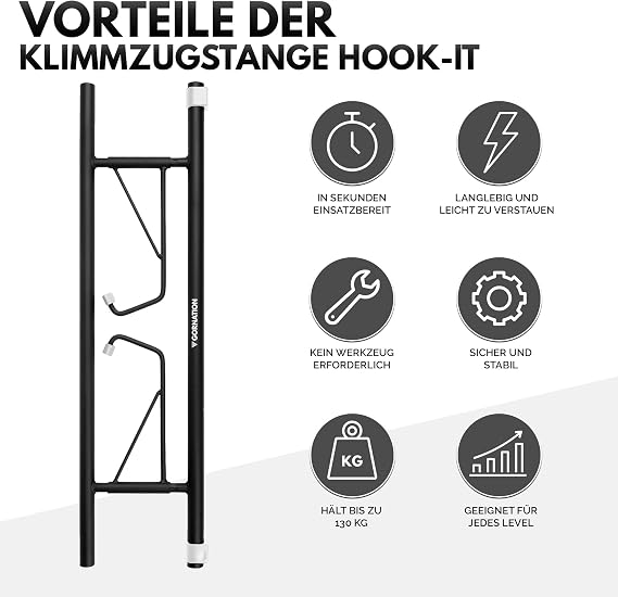 GORNATION Pull-Up Bar Door Frame Pull-Up Bar for Door Multifunctional Pull Up Bar Perfect for Calisthenics Pull-Ups Chin Ups Push Ups & More Bar for Full Body Training