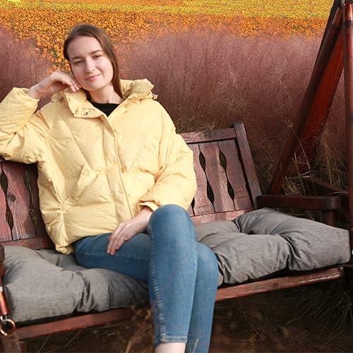 Miniatura 5 de ROFIELTY Cojín de banco de 36 x 14 pulgadas, cojín antideslizante para asiento de columpio para interiores y exteriores, cómodos cojines de asiento