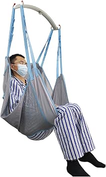 Patient Lift Sling, 507lbs Patient Aid Full Body Universal Sling with 3 Directional Grips Mesh Breathable Patient Transfer Sling for Bariatric Nursing Caregiver Elderly Disabled M