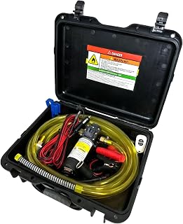 12V Fuel Transfer Pump Kit - Moves 120 Gallons of Gas or Diesel Per Hour. Integrated Carrying Case Design & Easy to Carry and Store, Great for Cars, Boats, Trucks, UTVs, Agricultural Machinery etc.