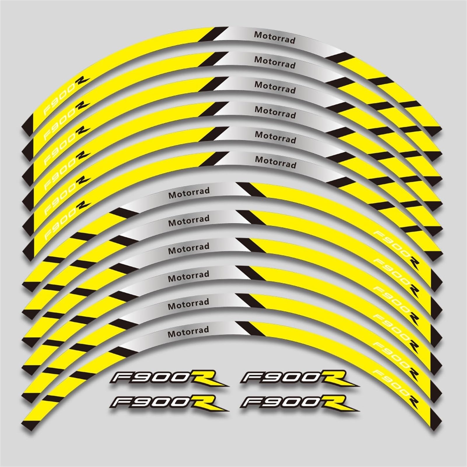 Motorcycle Wheel Front Rear Rim Reflective Sticker Decal Tire Decorative Kit Set for BMW F900R F900 R F900r Decorative(Color2)