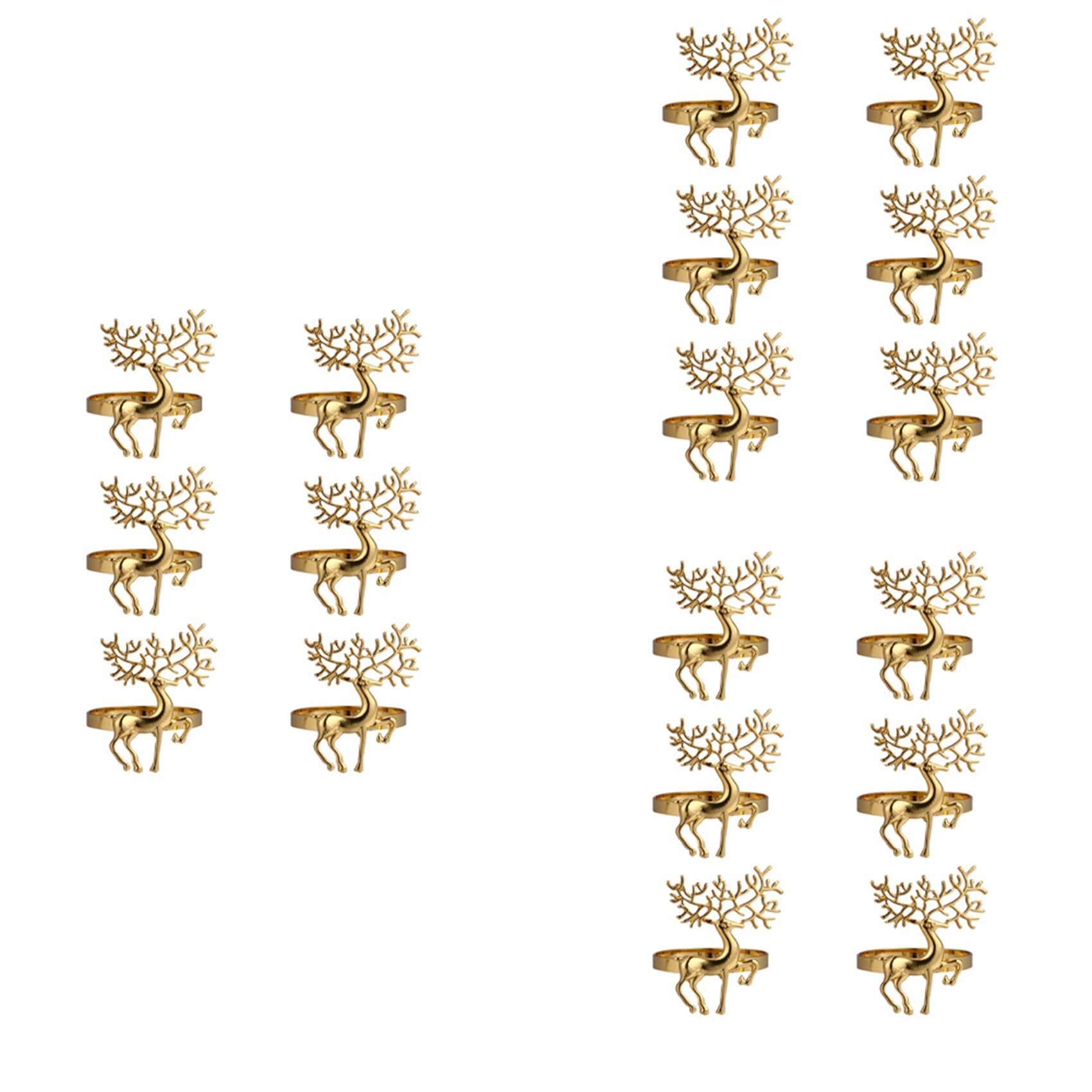 Hndhbfgrt 3X Christmas Decorations Gold Napkin Ring Delicate Deer Napkin Ring Holder for Restaurant Christmas Party Dinner