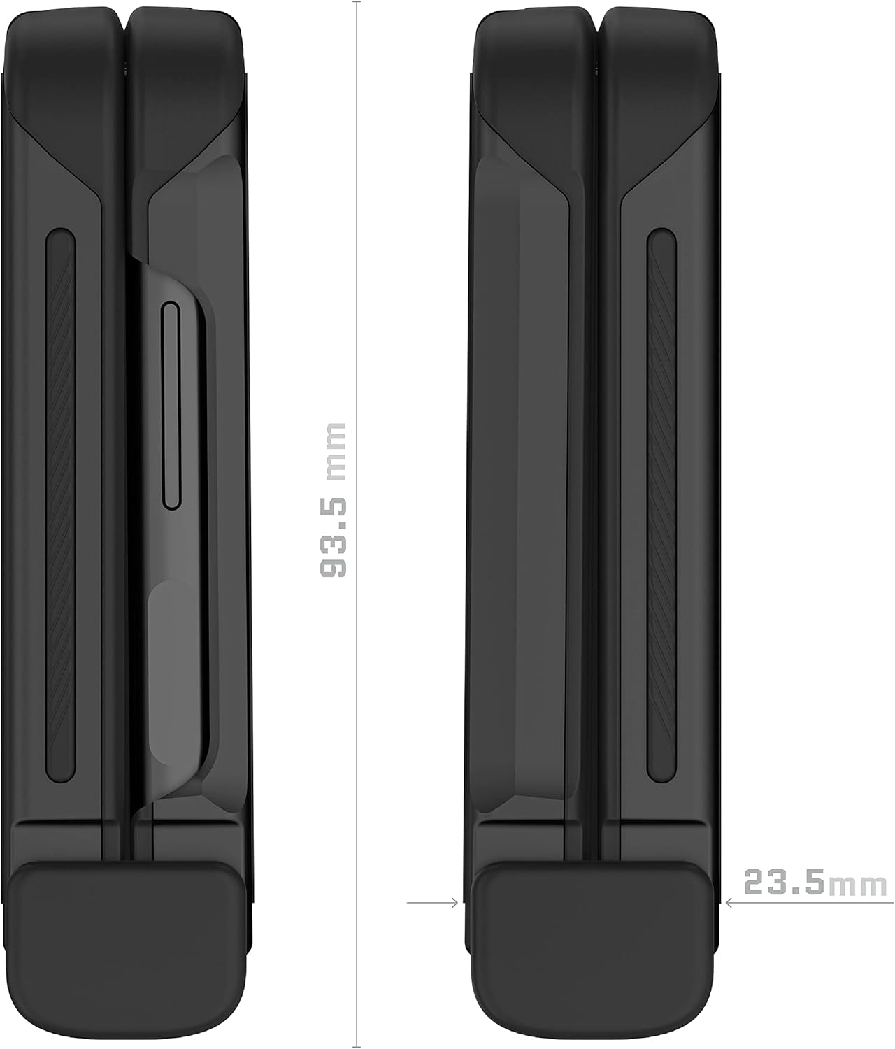 Ghostek Atomic Slim Galaxy Z Flip 4 Case - Clear Back with Black Aluminum Metal Bumper, Shockproof & Dual-Layer Protective Phone Case, Phone Cover Designed for 2022 Samsung Z Flip 4 (6.7") (Black)