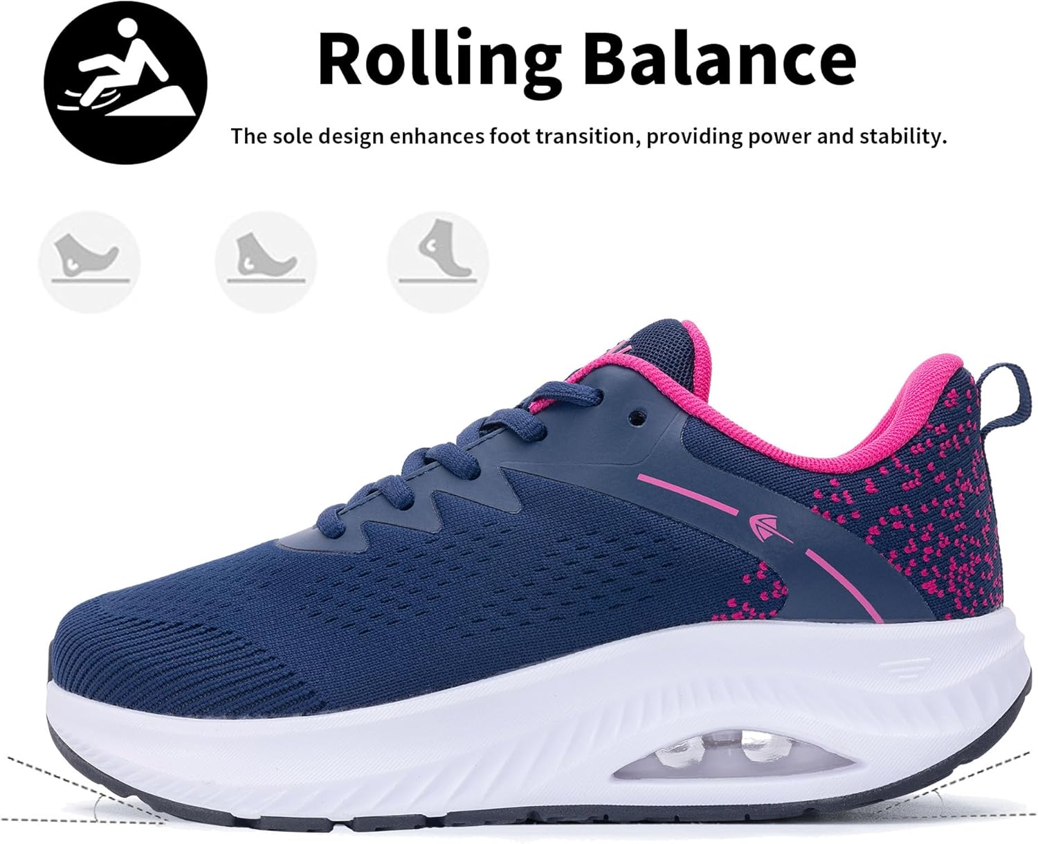 Womens Arch Support Walking Shoes Wide Toe Box Orthotic Sneakers Tennis Shoes for Plantar Fasciitis Pain Relief, Size 6-11 - Image 8