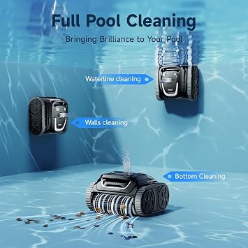 WYBOT S1SE Cordless Robotic Pool Vacuum for Inground Pools, App Control