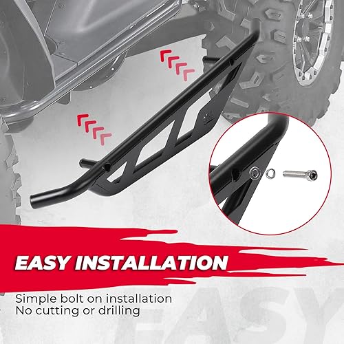 Miniatura 5 de KEMIMOTO Nerf Bars - Barras deslizantes de rocas, resistentes patas laterales de árbol negro, compatibles con CFMOTO ZForce 950 HO EX 2022, 2023,