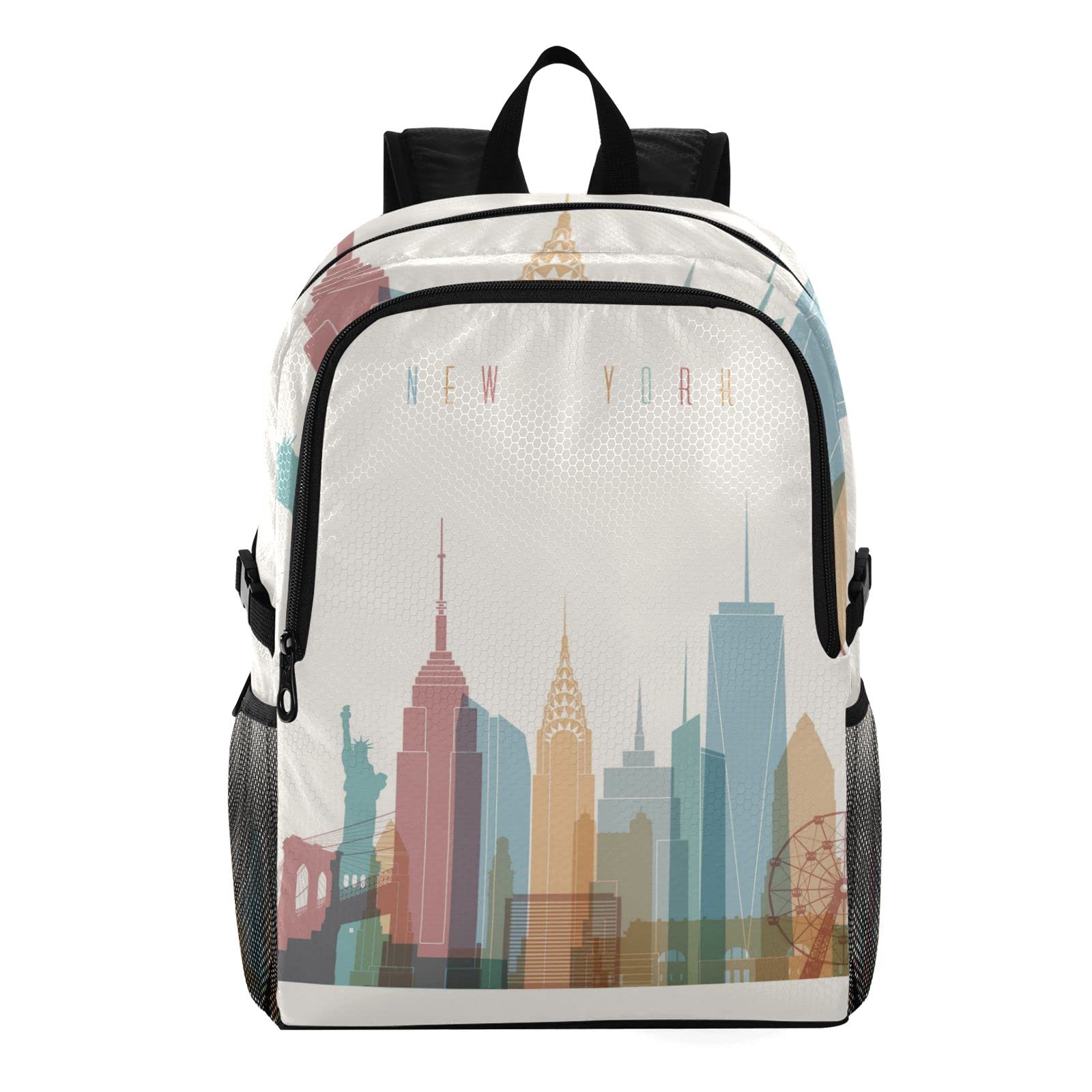 Anantty Foldable Backpack New York City American Lightweight Daypack Rucksack Travel Shoulder Bag School Bag