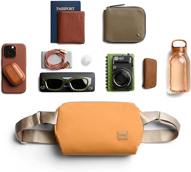 Bellroy Classic Sling (Everyday Minimalist 5 Litre Crossbody Bag with Internal Organisation Adjustable Cross Strap and Car Compression System) - Butterscotch