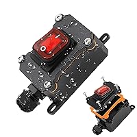 Vista 1 de Interruptor de línea de 12V IP67 impermeable, interruptor de palanca de encendido/apagado de 20A para exteriores, CC 12V-24V con botón basculante