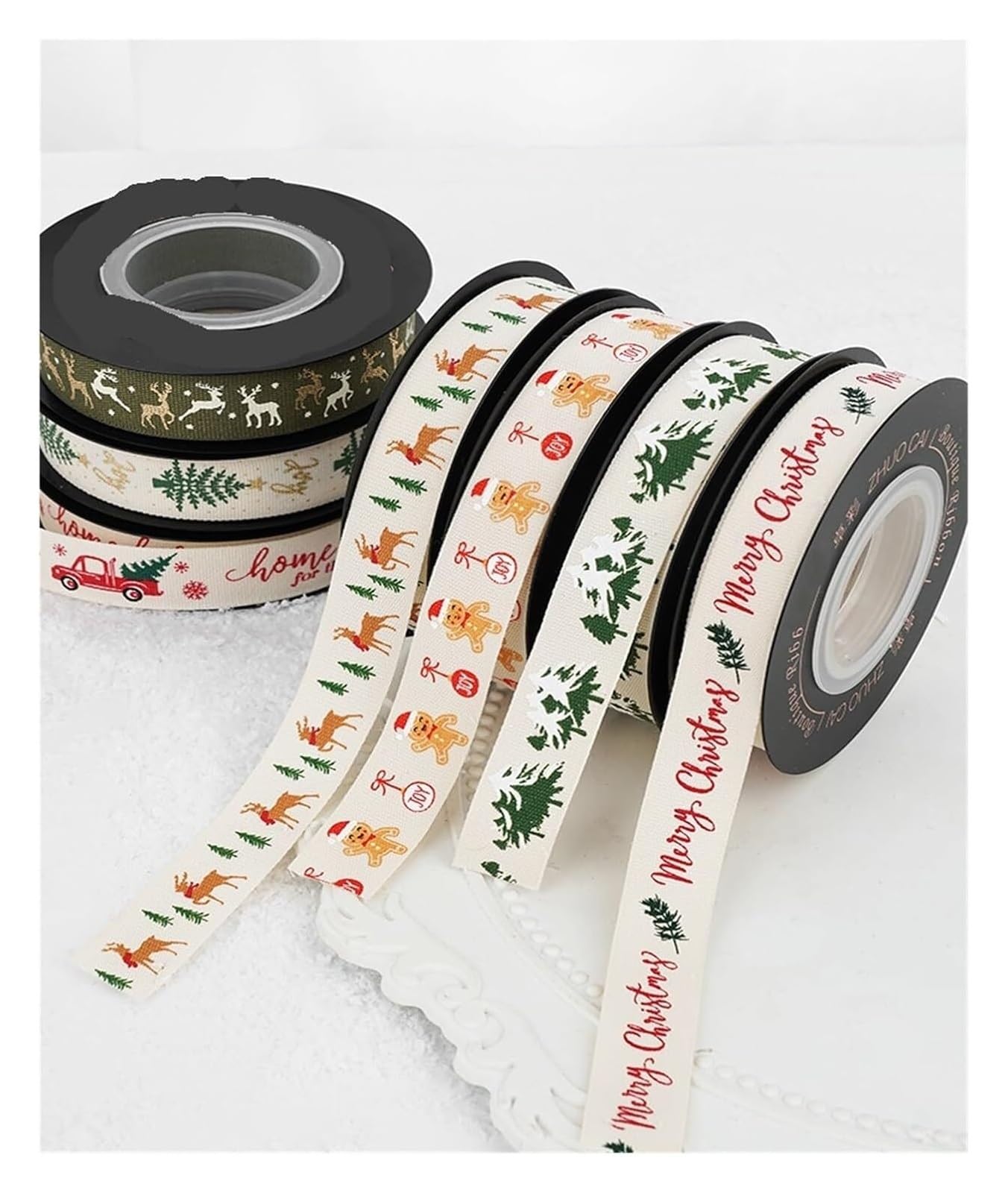 Cintas para envolver tartas, Cinta for envolver pasteles 1,6 cm x 9 m(Color E)