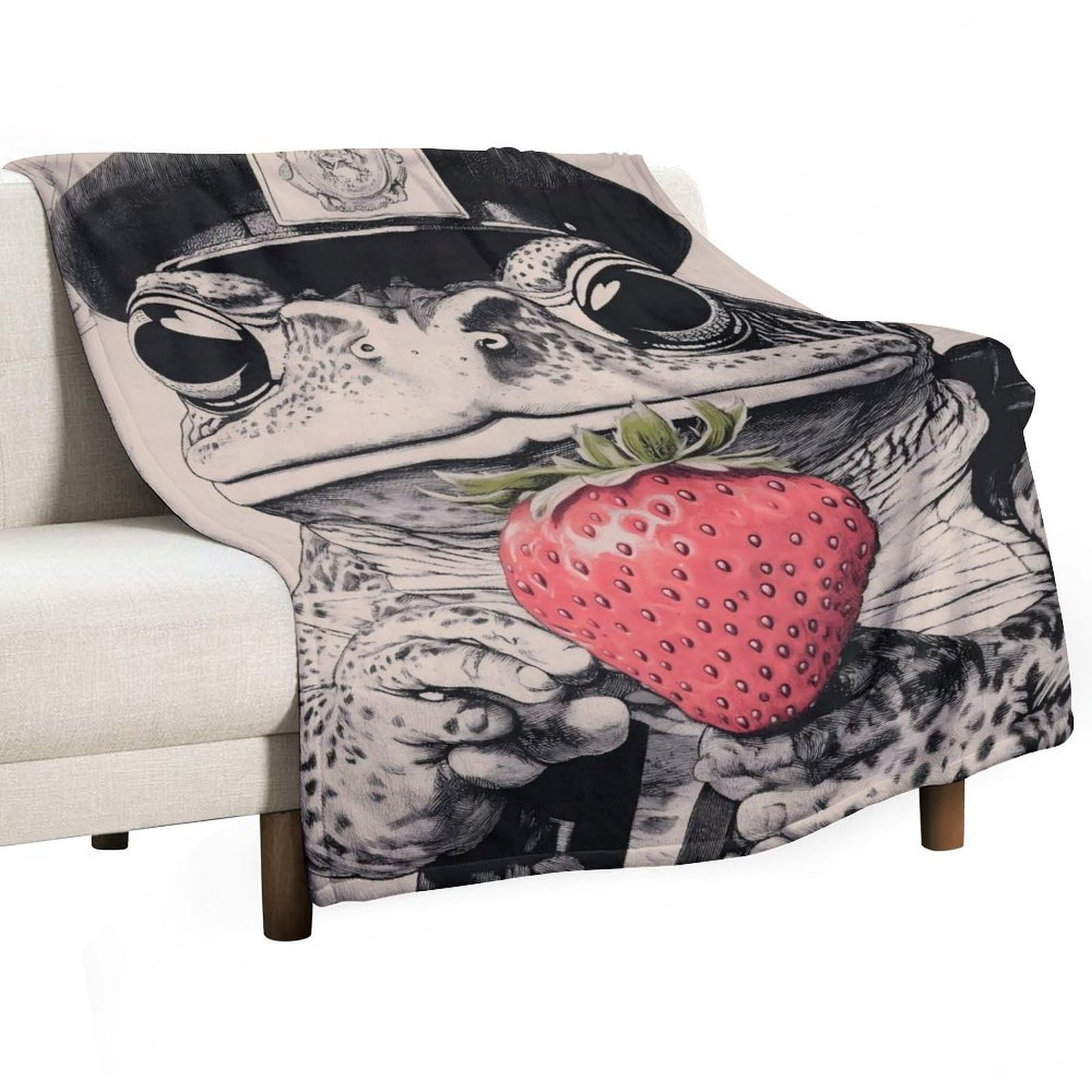 YHGSREUOH Funny Frog (1) Flannel Blankets Fleece Soft Throw Lightweight Plush Gifts for Couch, Bed, Cozy Sofa Plush, Chair, Lovers 130x175cm(50x70in)