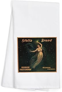 Lantern Press Stella Brand, Riverside, California, Citrus Crate Label (100% Cotton Tea Towel, Decorative Hand Towel, for Kitchen and Home)