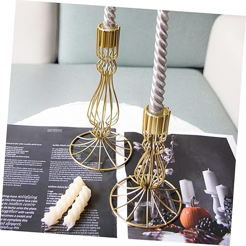 Miniatura 3 de HOMSFOU Portavelas decorativos para velas decorativas de té moderno, candelabro decorativo para decoración nórdica, candelabro abstracto para