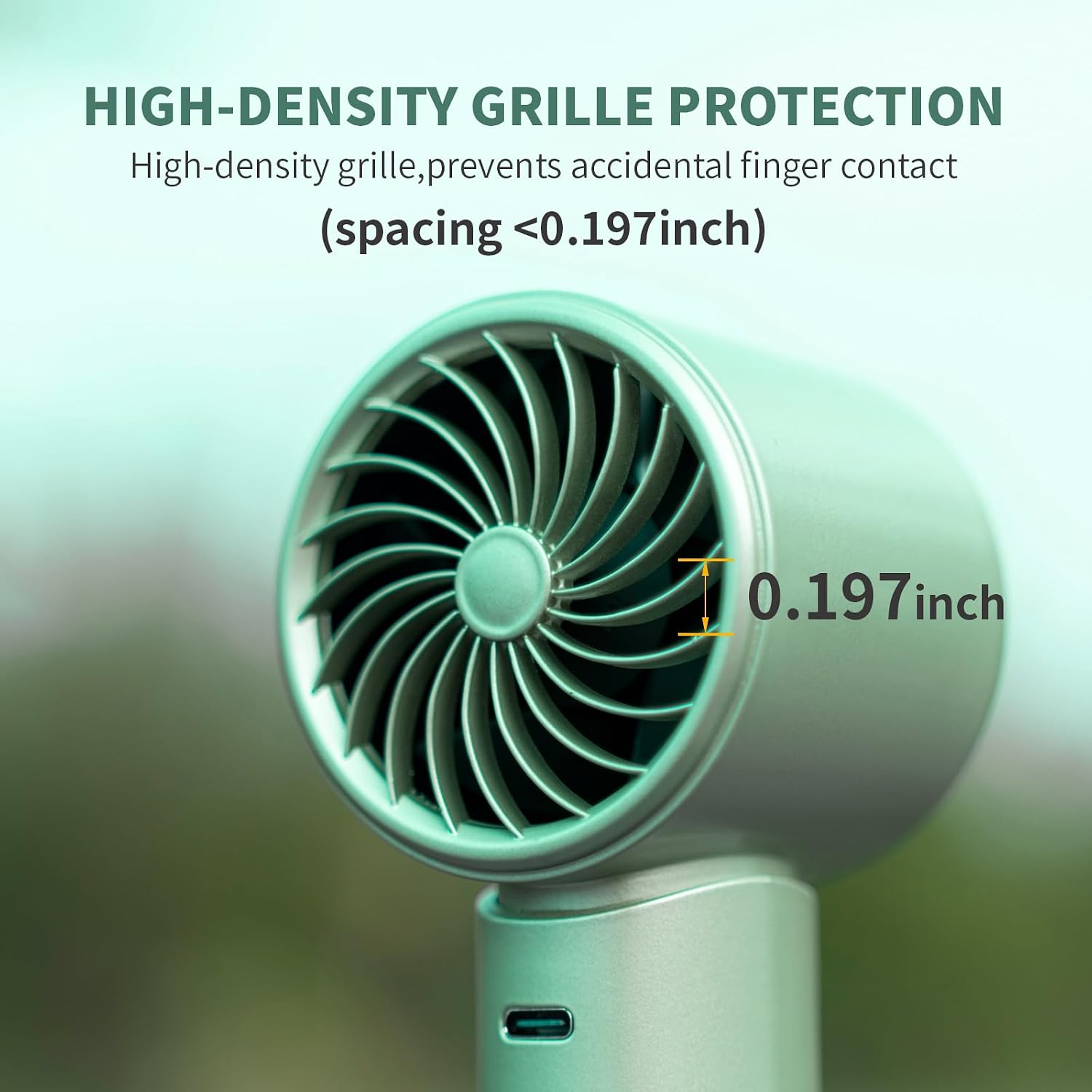 Handheld Fan,Portable Turbo Fan with Ice Cooler, 12H Long Lasting 4000mAh Battery,10000 RPM Strong Wind,Portable Fan for Travel, Valentines Day Gifts (Olive Green)