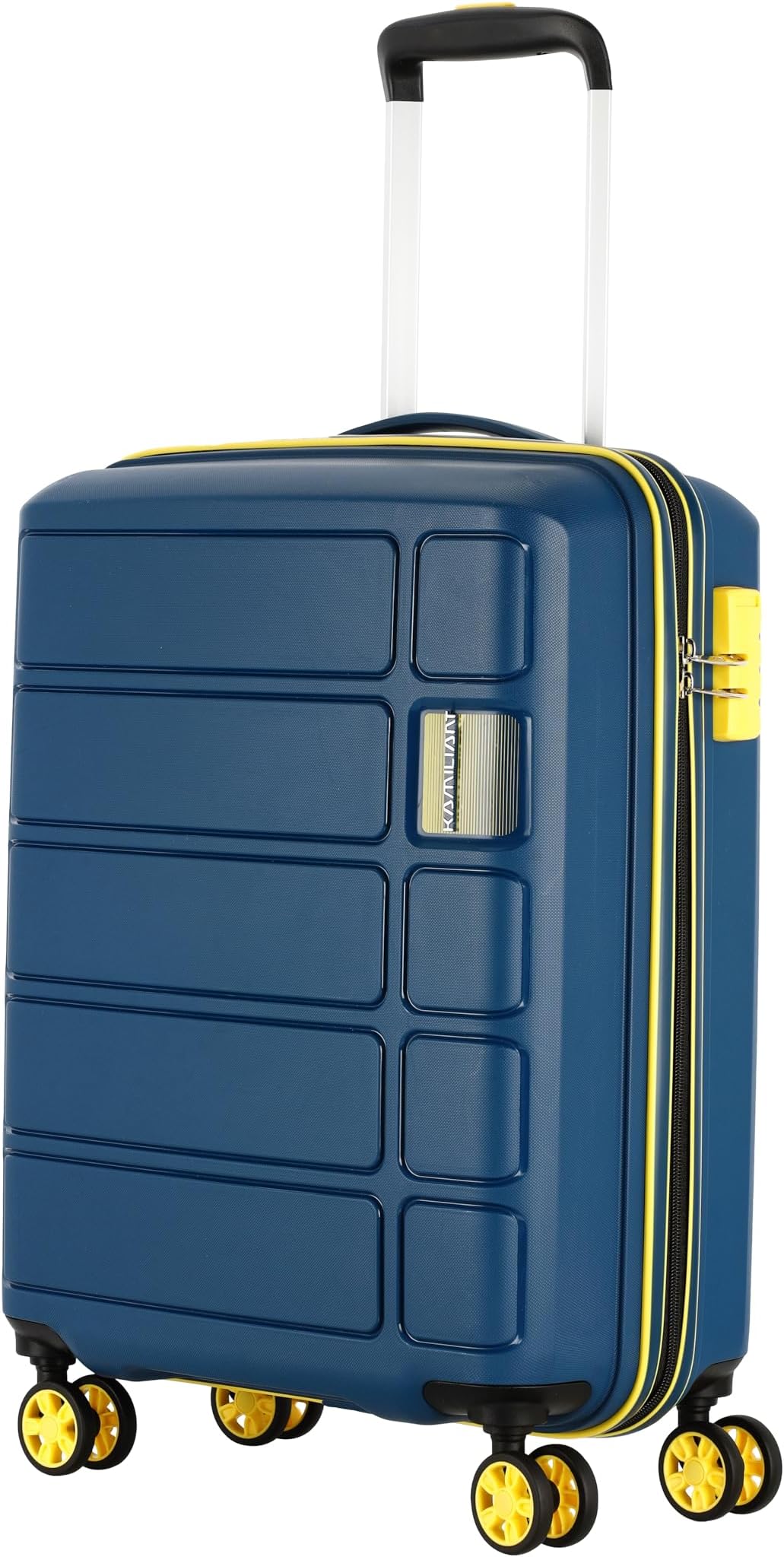 Kamiliant by American Tourister Harrier Zing|Cabin Trolley Bag Small Size (56 cms) for Travel| Hard Case Polypropylene (PP) Suitcase|360ยฐ 8-Wheel Spinner Luggage Trolley|Combination Lock|Navy Blue