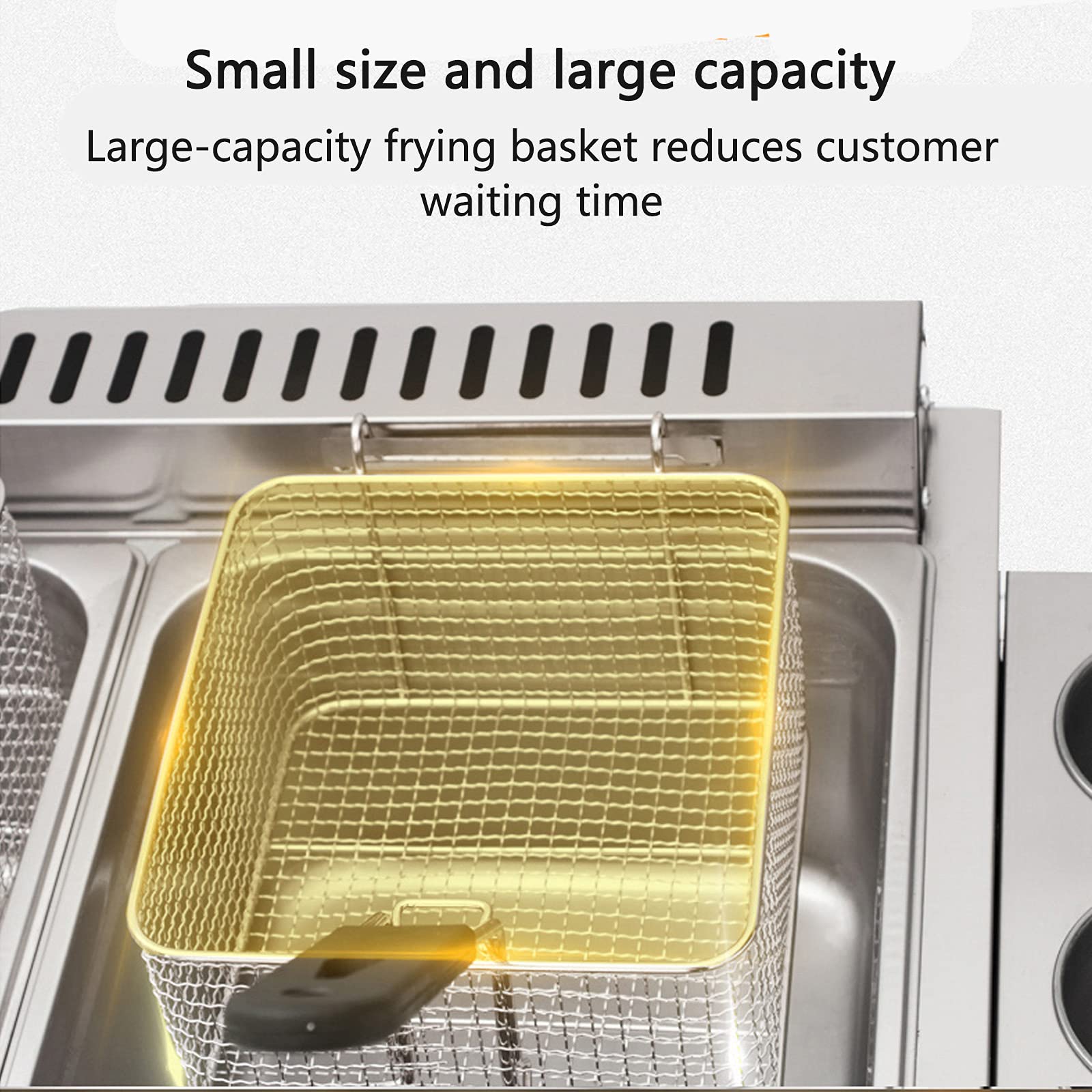 Deep Fryer Friggitrice a Gas Professionale, friggitrice a Gas 12L/18L Serbatoio in Acciaio Inox Friggitrice per Patatine di Pollo con Paletta per cestello per Ristorante Commerciale Cucina Domestica