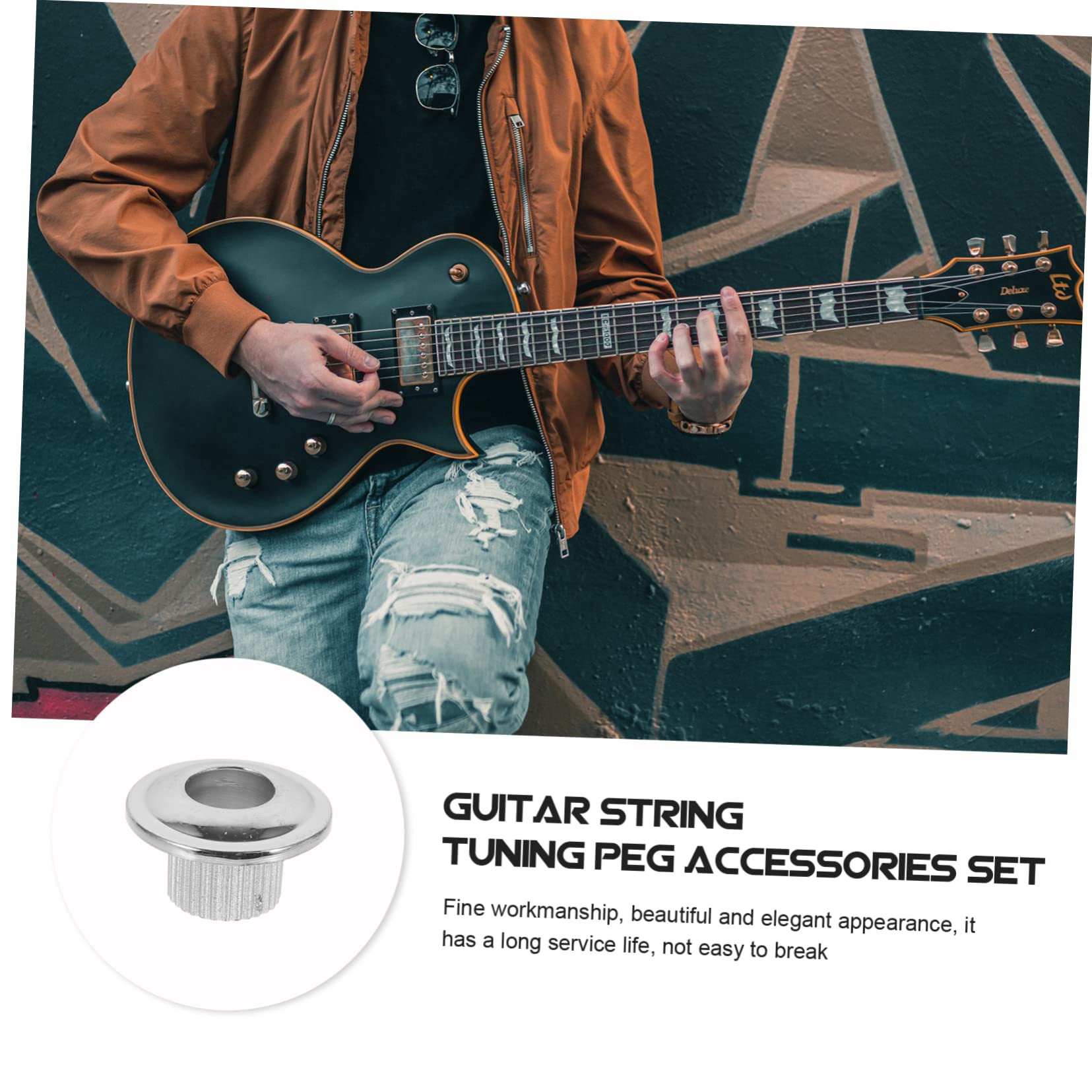 Vaguelly 18Sets String Guitar Head Pegs Metal Tuning Keys for Folk Guitar Accessories Easy to Install Replacement Pegs for Beginners and Professionals Durable and Reliable Design